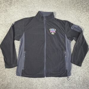 North End Jacket Mens XL Black Windbreaker Fleece Full Zip Allstate Sugarbowl